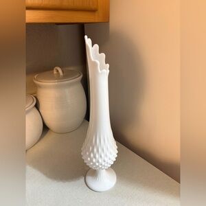 Fenton milk glass vase